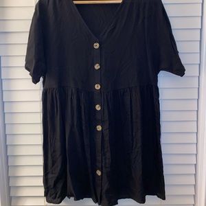 Black oversized comfy dress